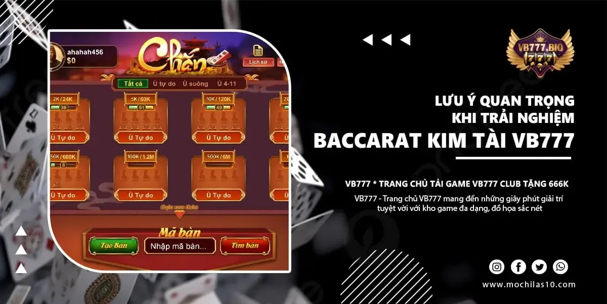 Baccarat kim tài tại VB777